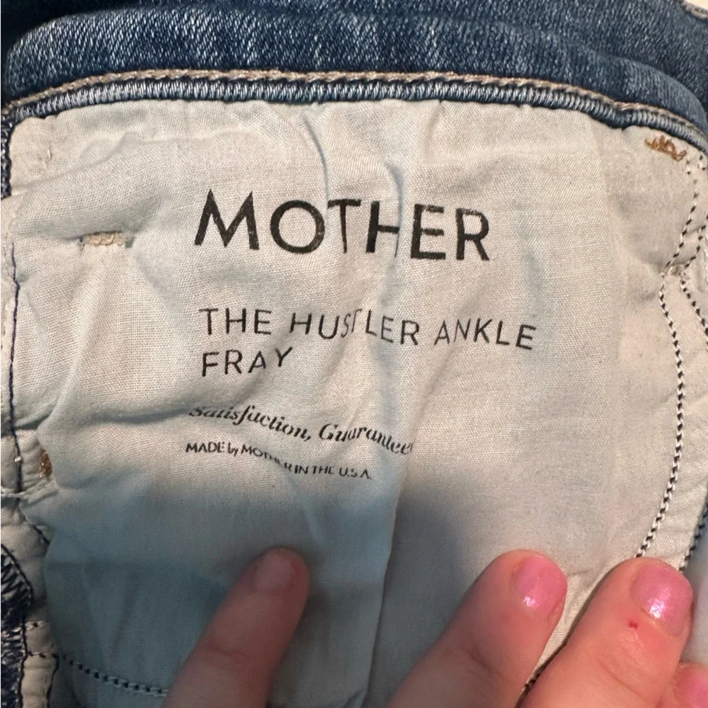 the hustler ankle fray mother jeans size 32 - Picture 6 of 9
